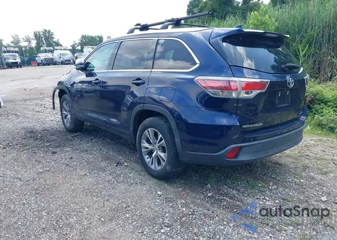 2015 Toyota Highlander Xle from USA, damaged, VIN 5TDKKRFH7FS066426